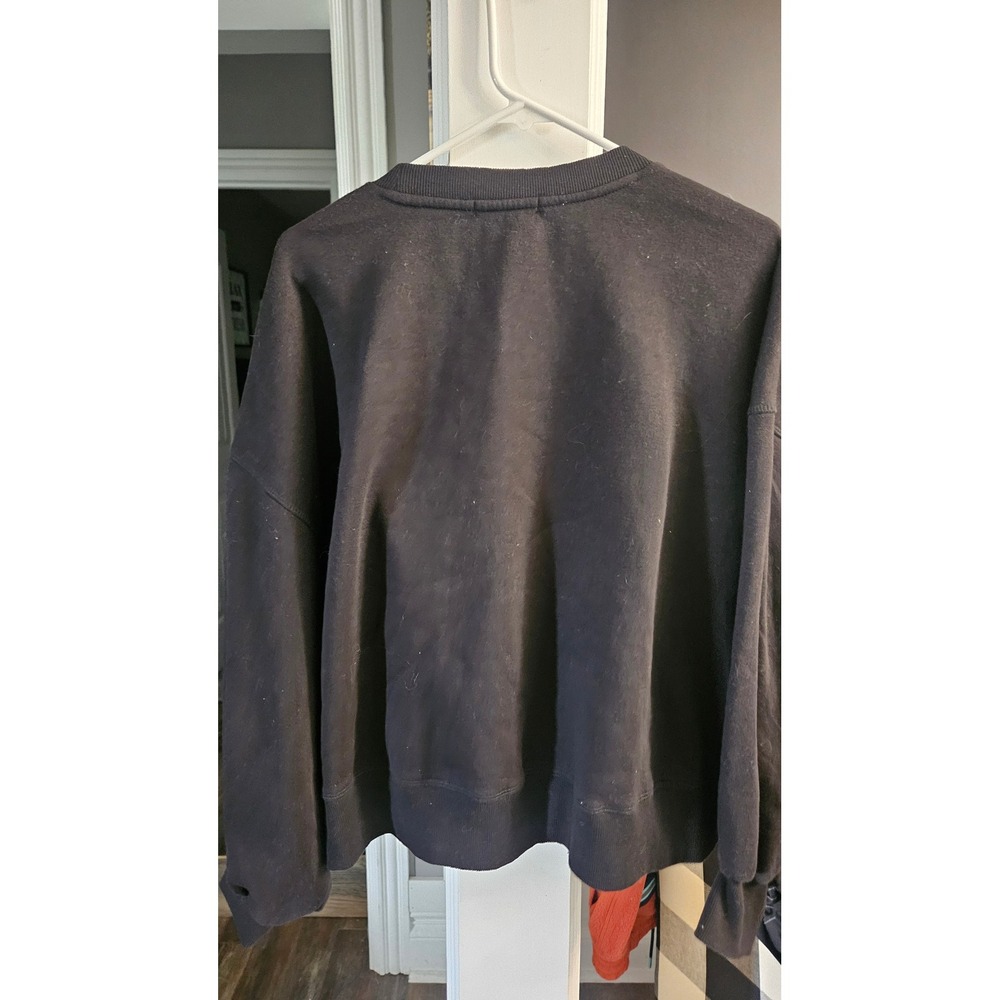 Soccer mom Judith March Soccer  Chenille Patch pullover sweatshirt size L - Picture 6 of 6